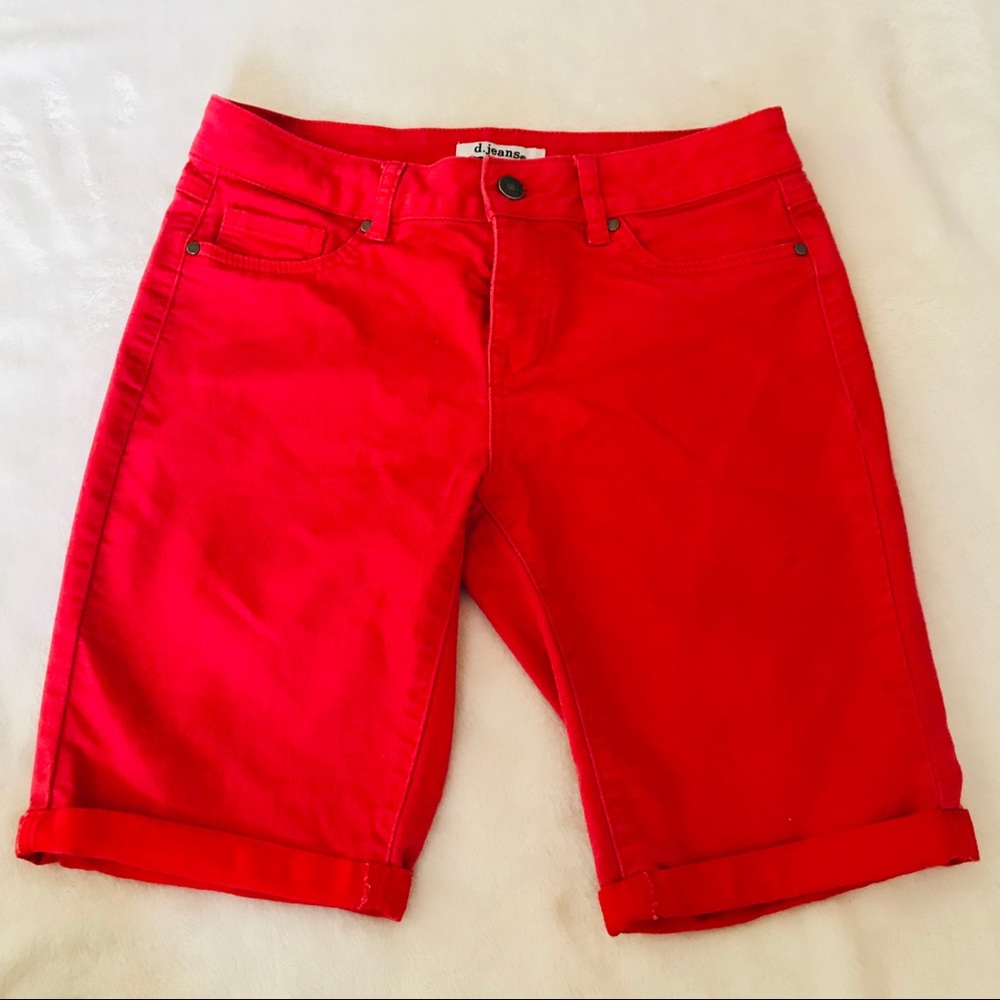 jean biker cuffed shorts